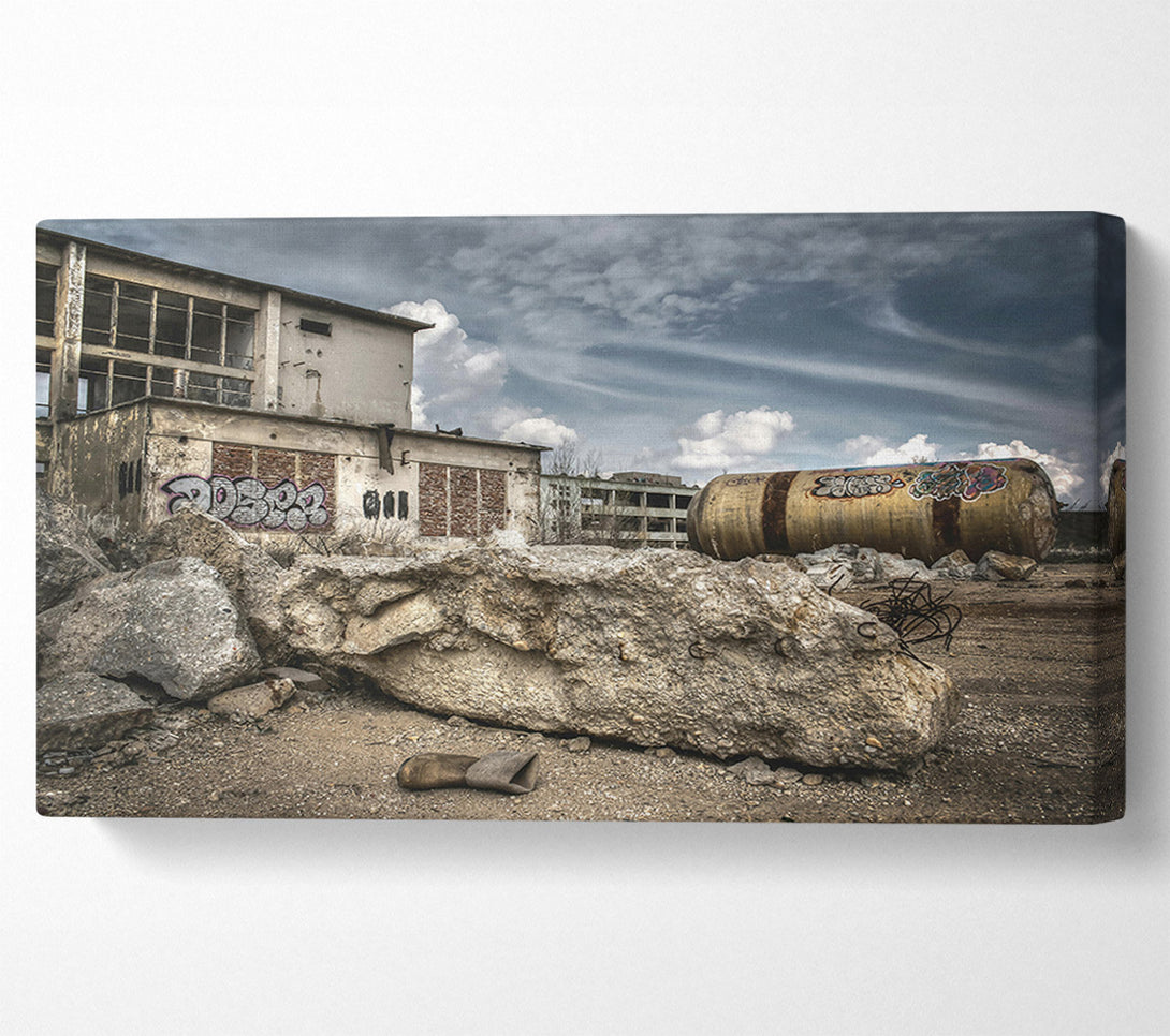  A Canvas Print of Grey Ruins Of Time Canvas Art