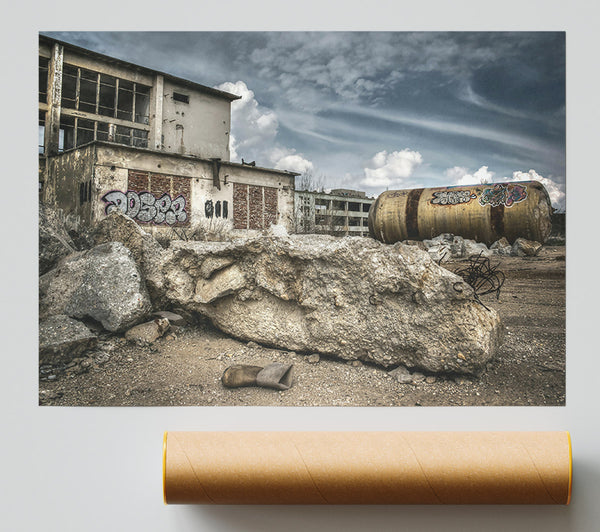 Grey Ruins Of Time Print