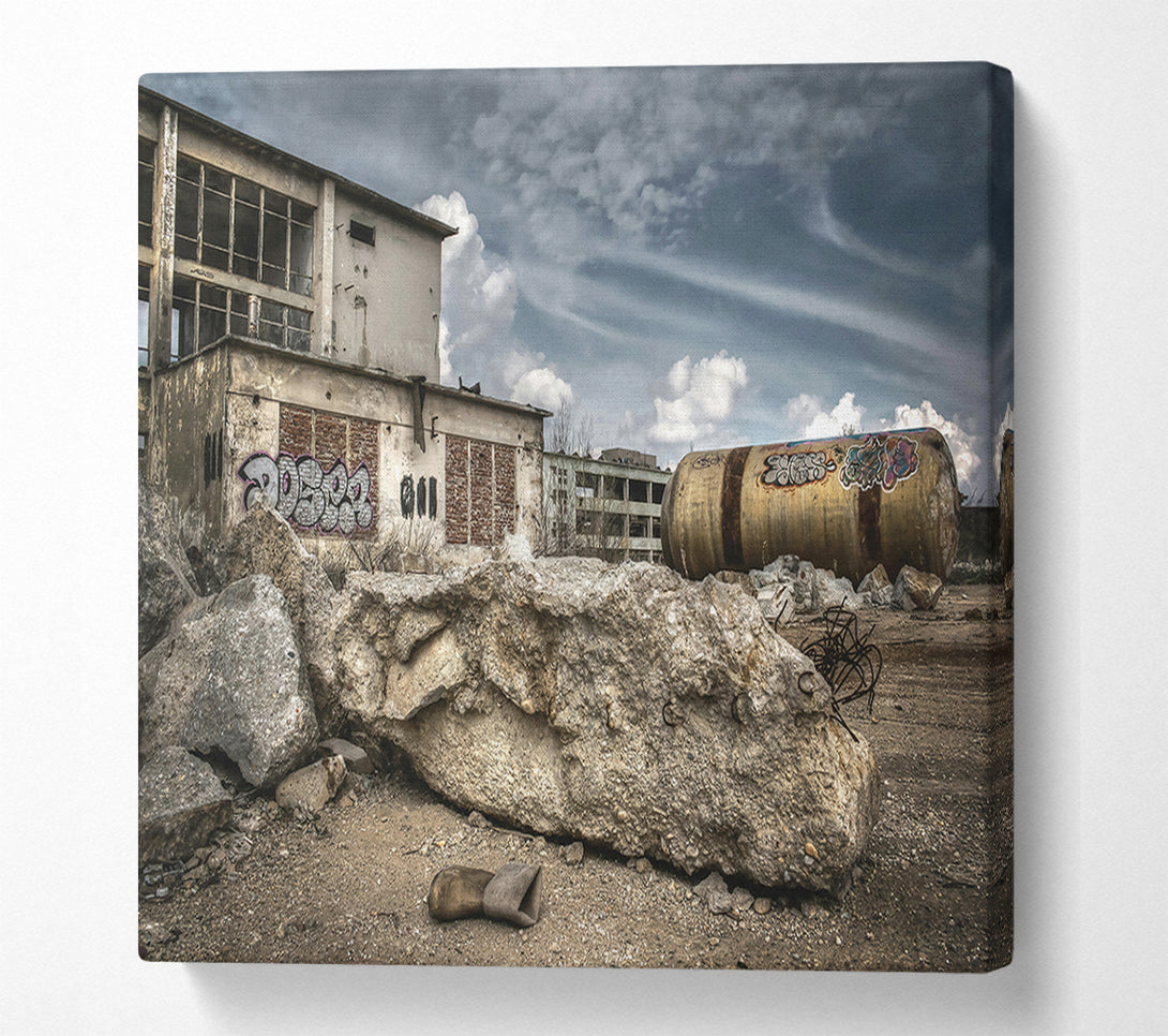  A Canvas Print of Grey Ruins Of Time Canvas Art