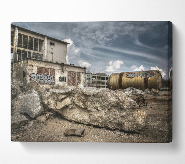  A Canvas Print of Grey Ruins Of Time Canvas Art