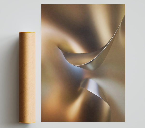 Bronze Abstract Form Giclee Print