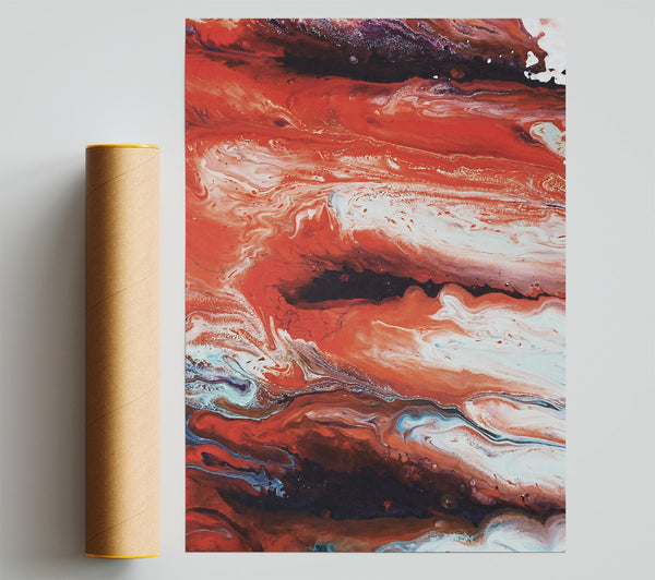Crimson Swirls Of Time Giclee Print