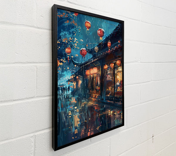 Blue Rain Lanterns