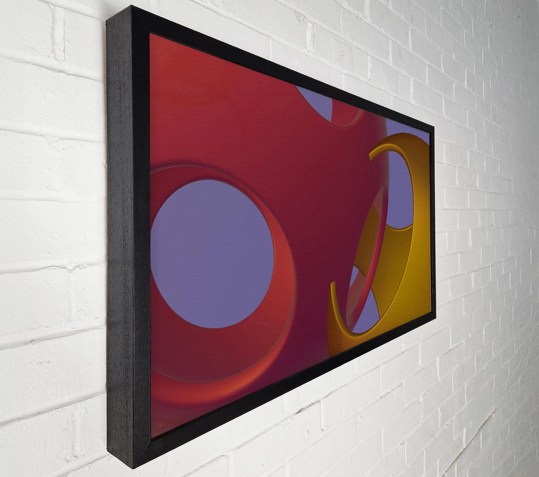  A Canvas Print of Crimson Intertwined Forms Canvas Art