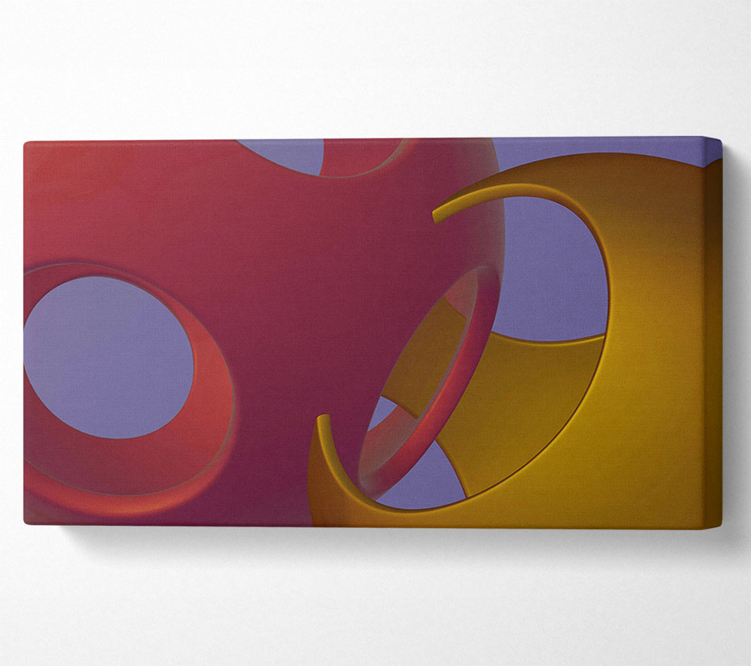  A Canvas Print of Crimson Intertwined Forms Canvas Art