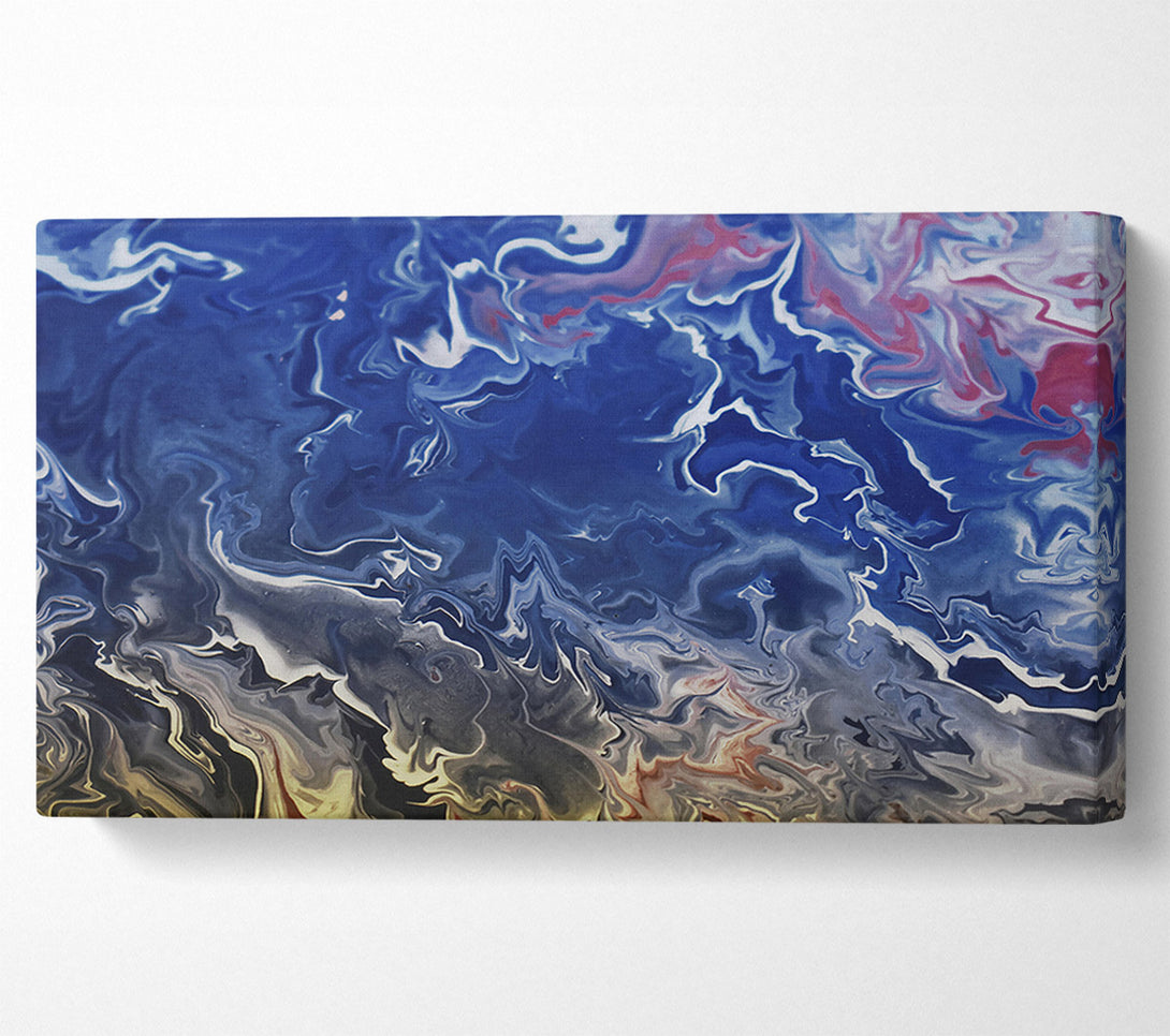  A Canvas Print of Azure Swirls And Streams Canvas Print