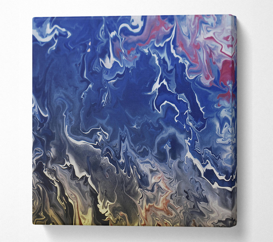 A Canvas Print of Azure Swirls And Streams Canvas Print