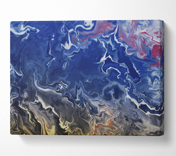  A Canvas Print of Azure Swirls And Streams Canvas Print