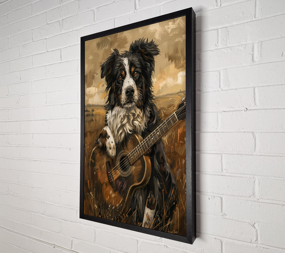  A Canvas Print of Golden Acoustic Blues Canvas Print