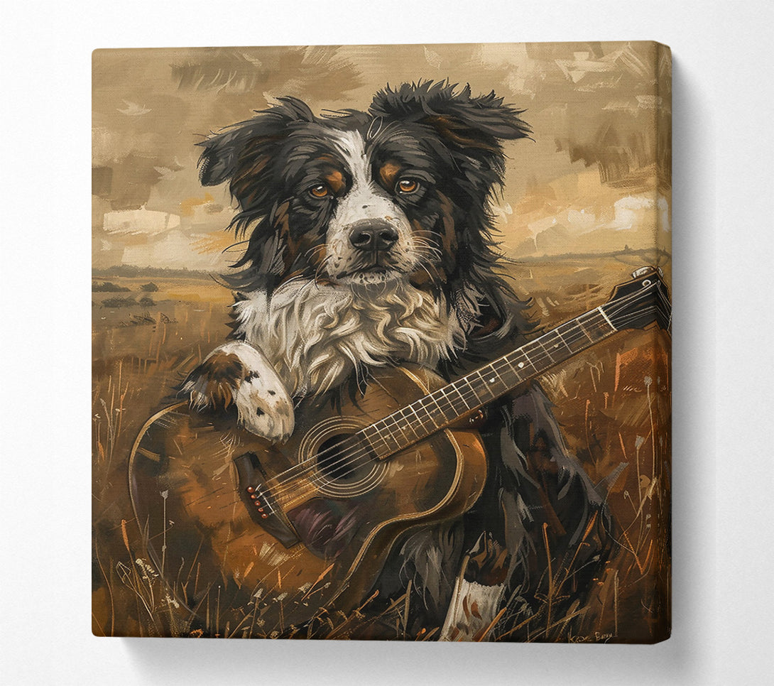  A Canvas Print of Golden Acoustic Blues Canvas Print