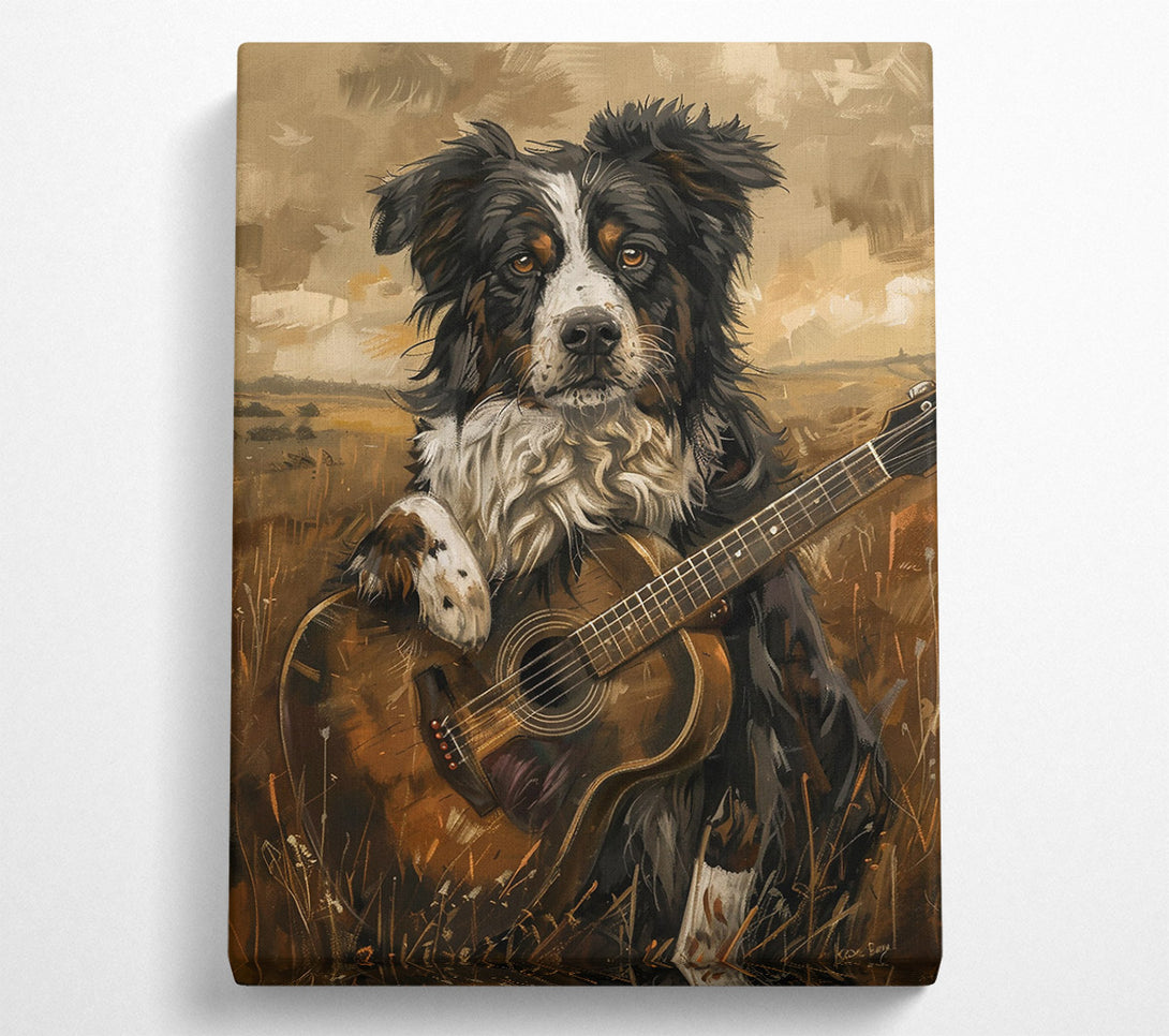  A Canvas Print of Golden Acoustic Blues Canvas Print