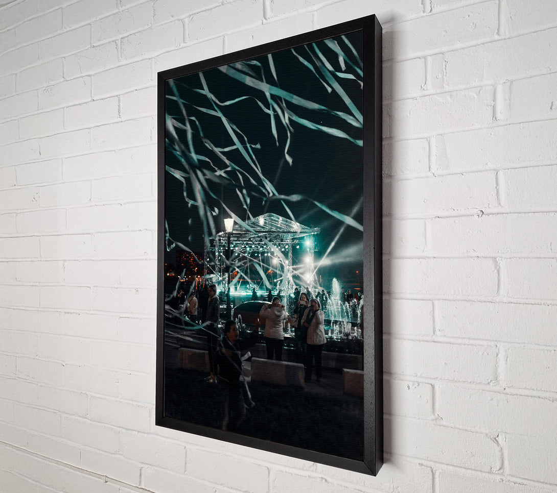  A Canvas Print of Teal Night Celebration Canvas Wall Art