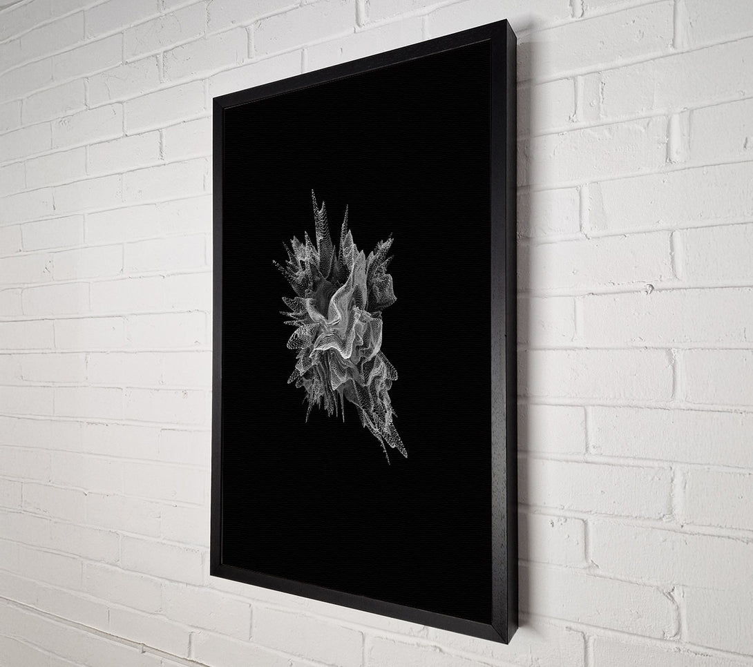  A Canvas Print of White Digital Burst Canvas Wall Art
