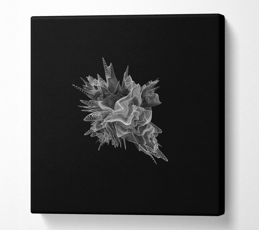  A Canvas Print of White Digital Burst Canvas Wall Art