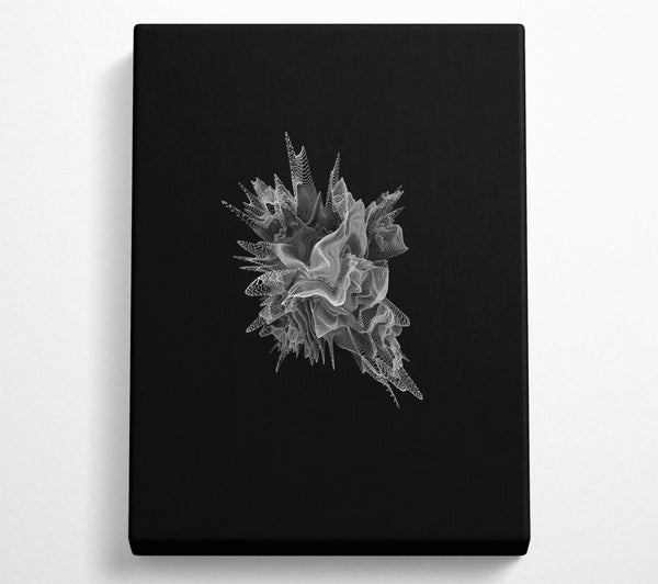  A Canvas Print of White Digital Burst Canvas Wall Art