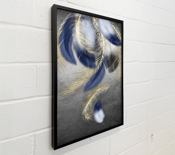 Blue Gold Feathers