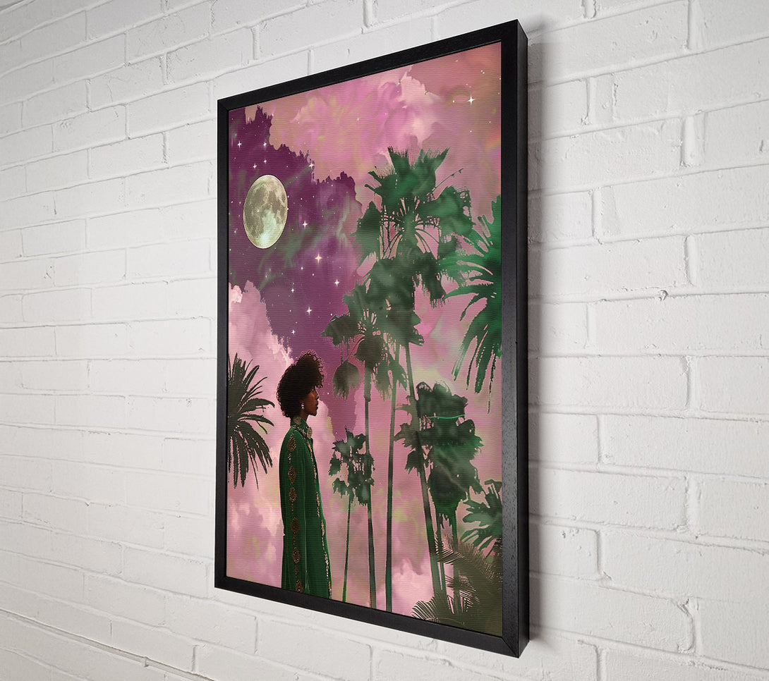  A Canvas Print of Emerald Night Sky Canvas Art