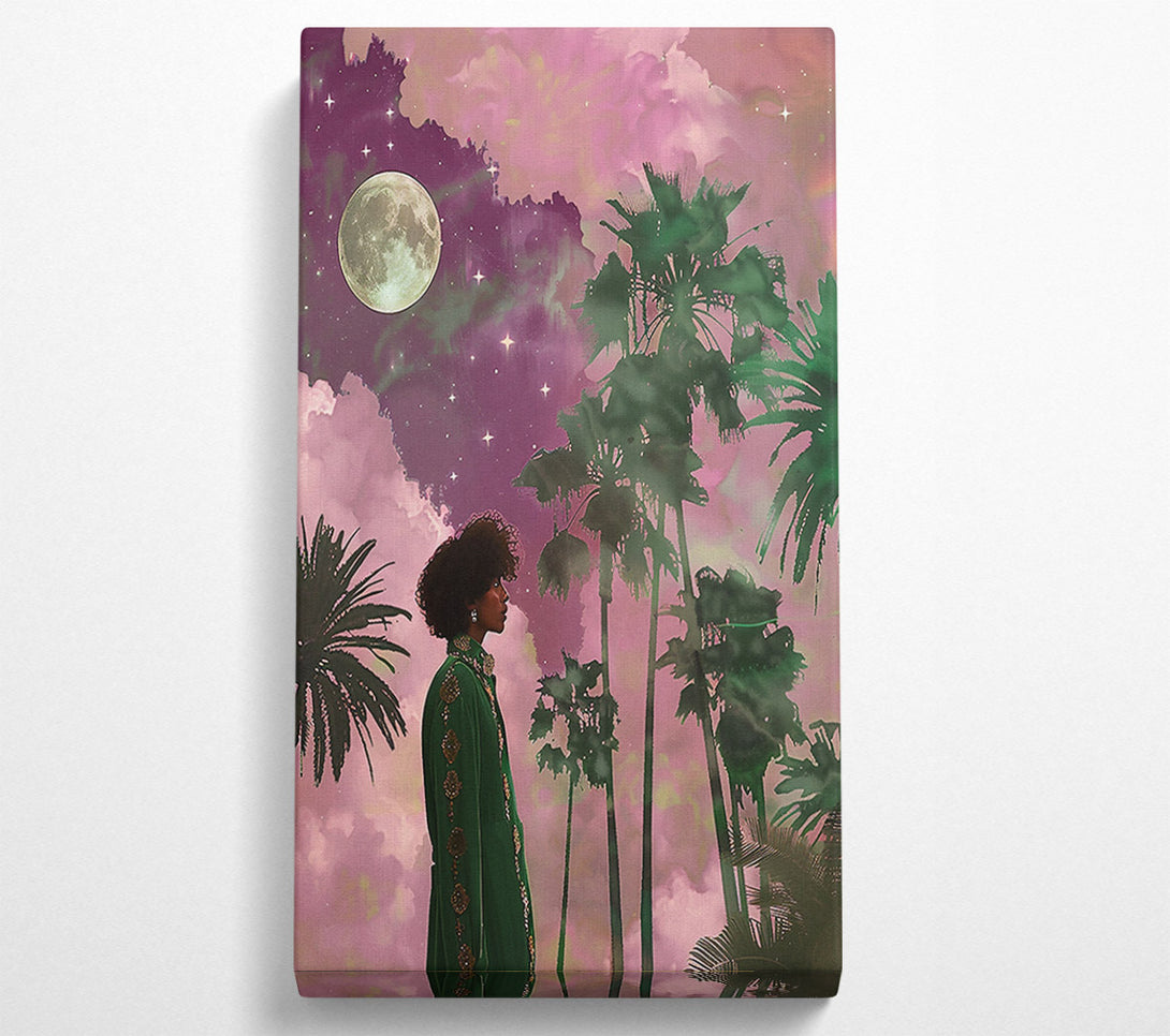 A Canvas Print of Emerald Night Sky Canvas Art