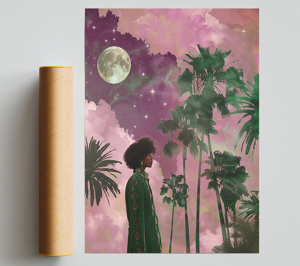 Emerald Night Sky Giclee Print