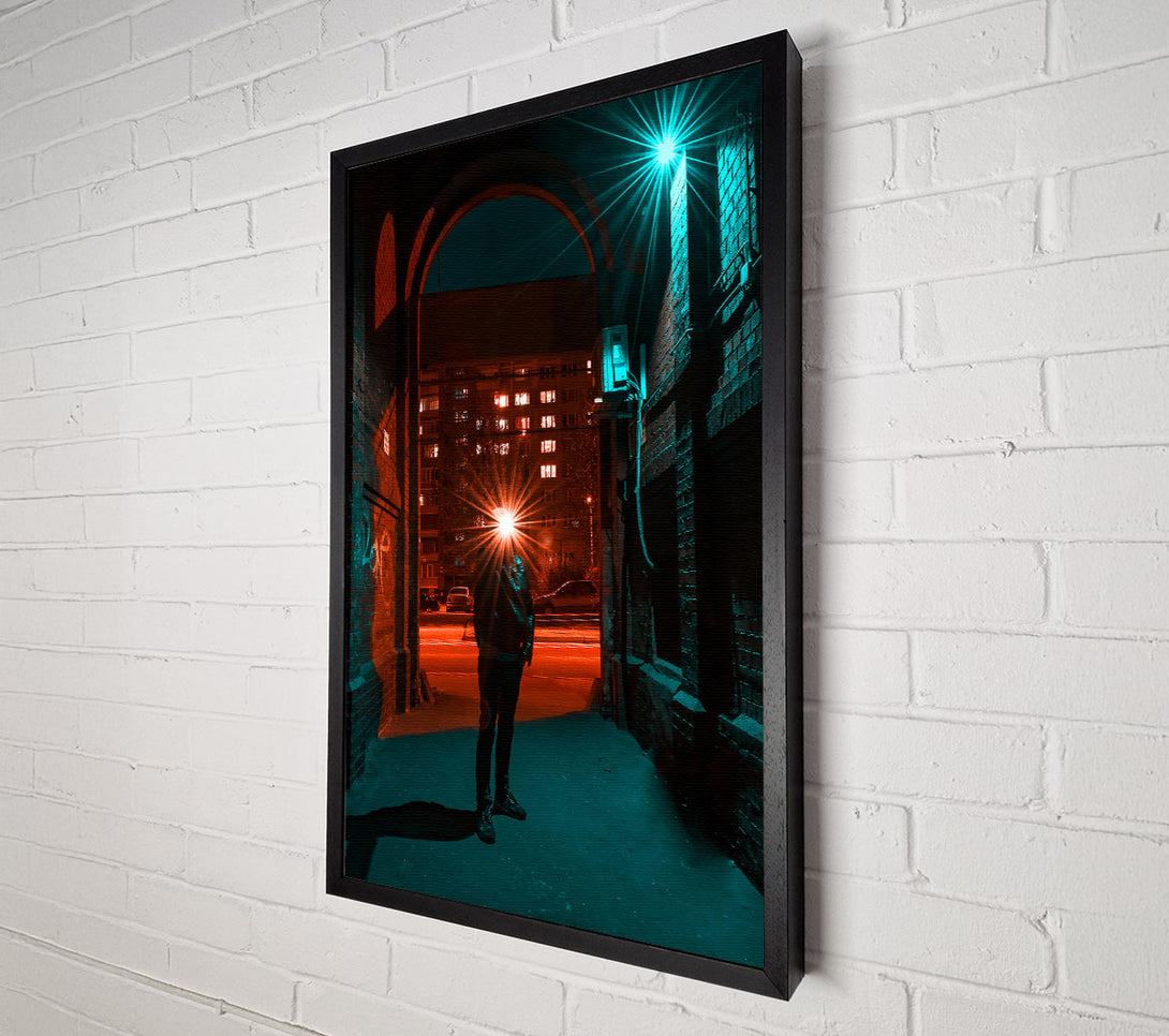  A Canvas Print of Red Light Silhouette Canvas Art