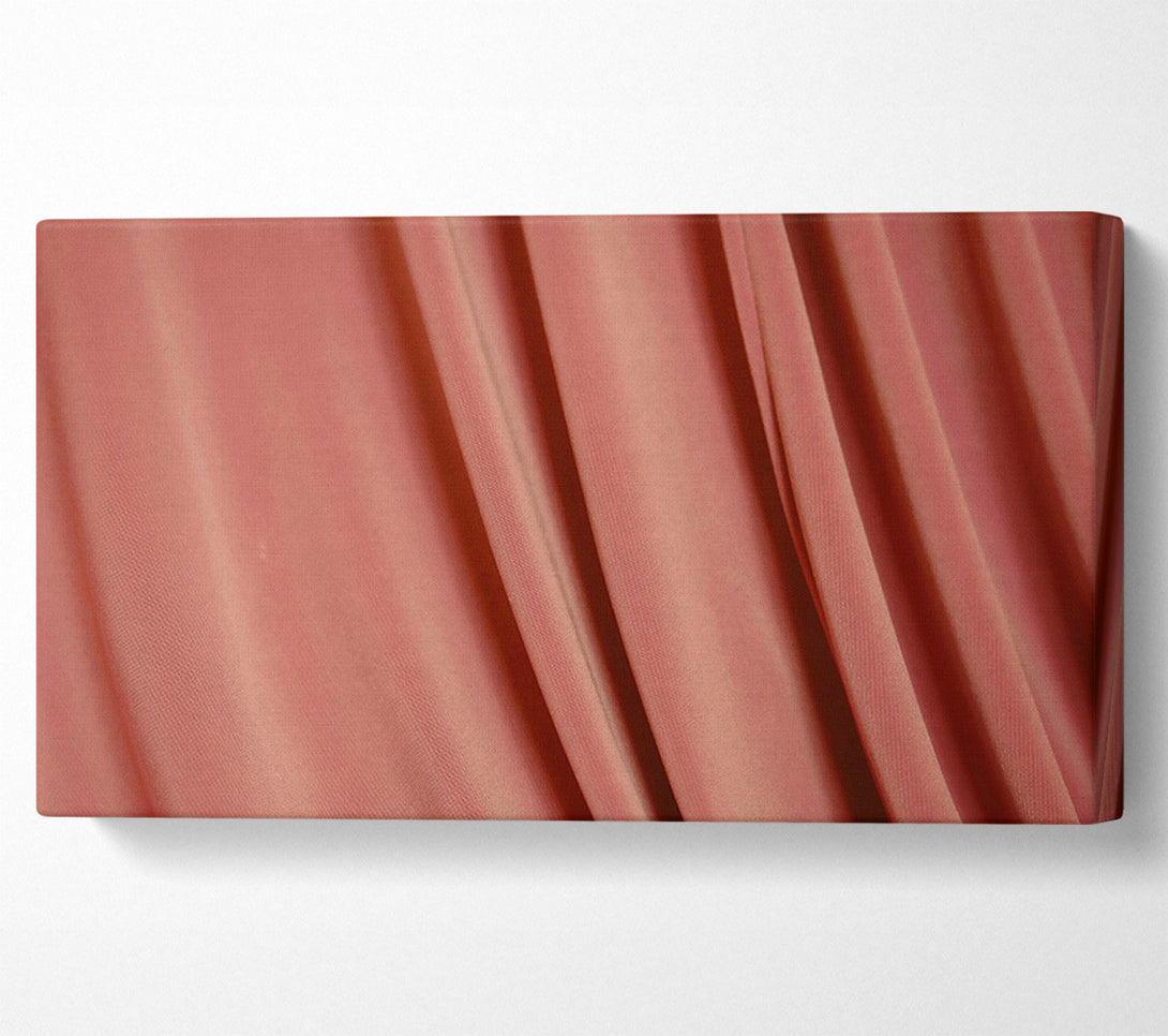  A Canvas Print of Salmon Fabric Waves Canvas Art