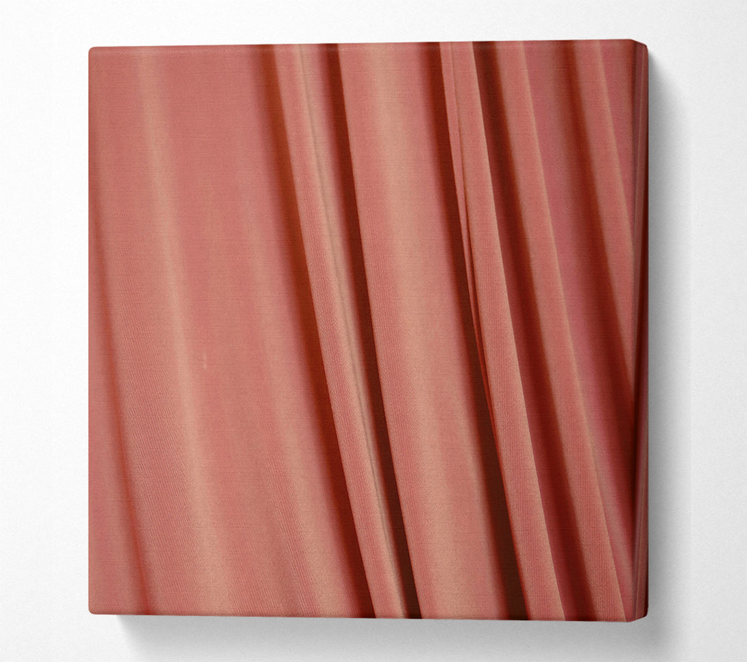  A Canvas Print of Salmon Fabric Waves Canvas Art