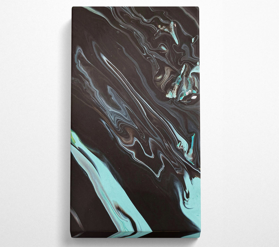  A Canvas Print of Black And Teal Flow Canvas Print