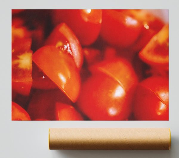 Crimson Tomato Slices Giclee Print