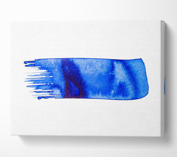  A Canvas Print of Azure Abstract Brushstroke Canvas Art