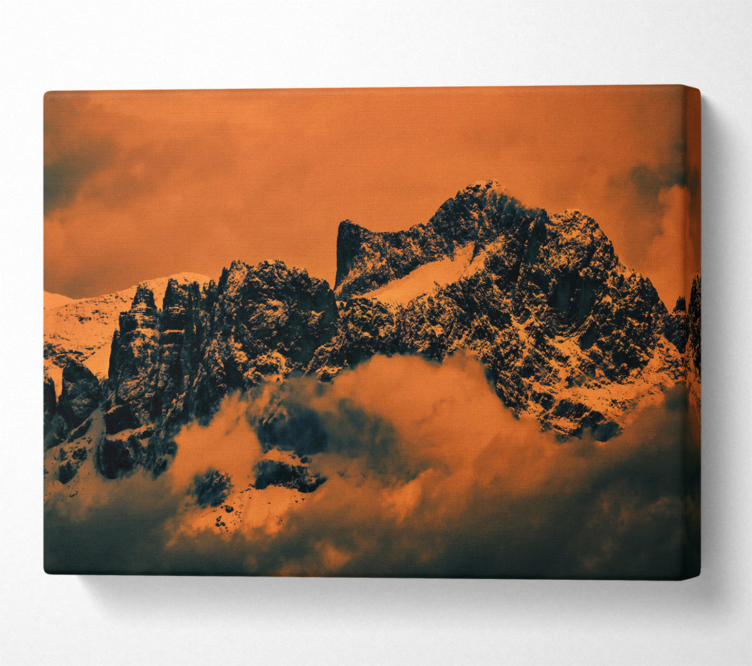  A Canvas Print of Crimson Mountain Peak Canvas Wall Art