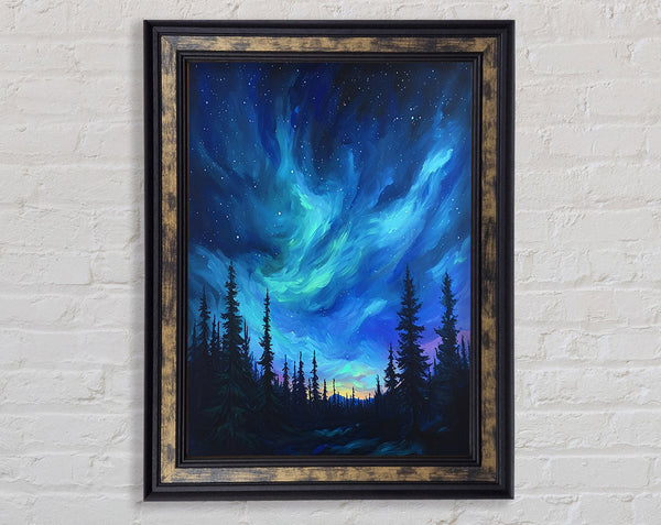 Blue Night Sky Framed Print