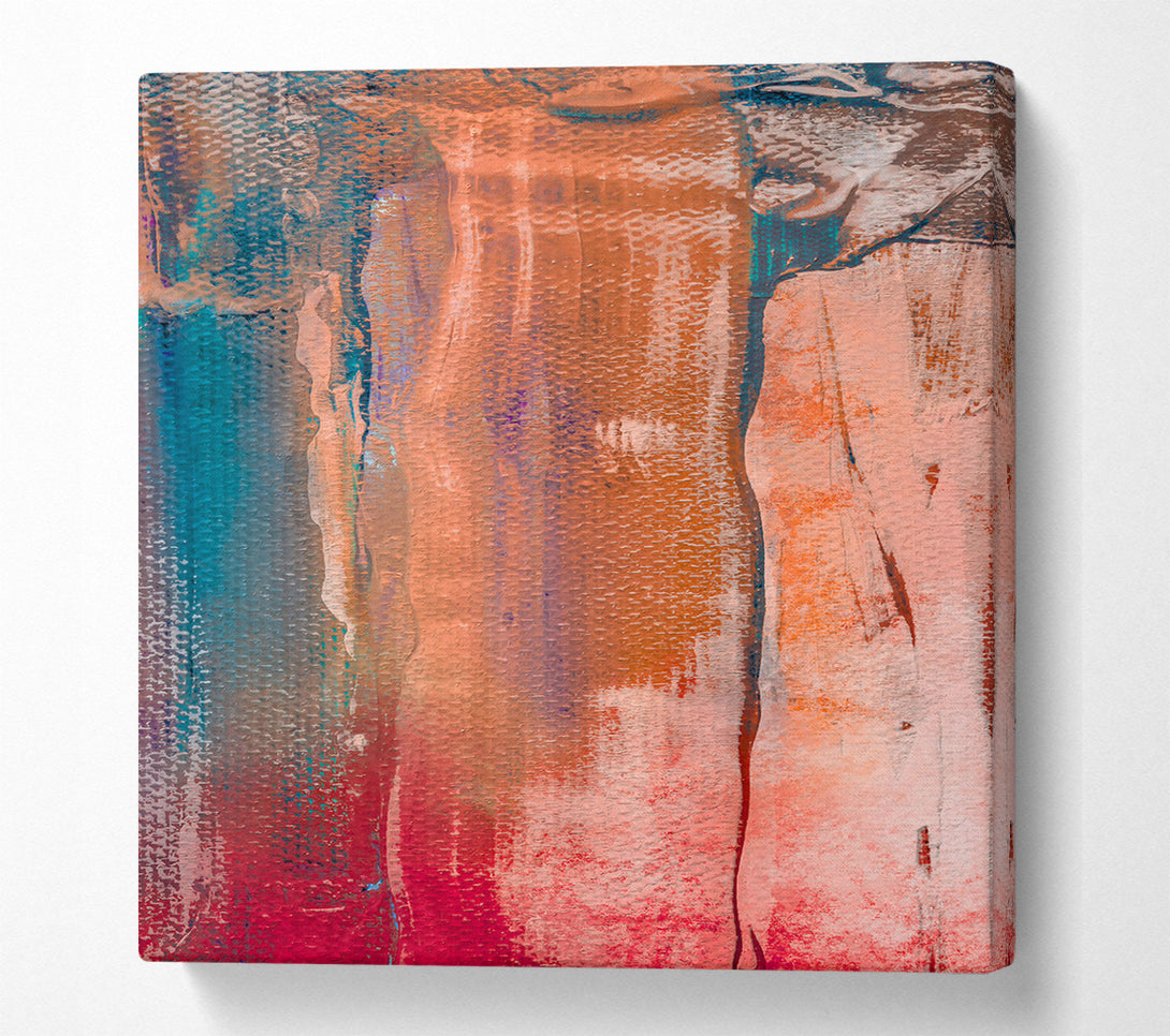  A Canvas Print of Crimson And Peach Hues Canvas Art