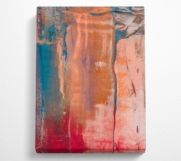  A Canvas Print of Crimson And Peach Hues Canvas Art