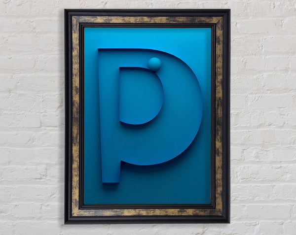 Blue Pier Runway Framed Print