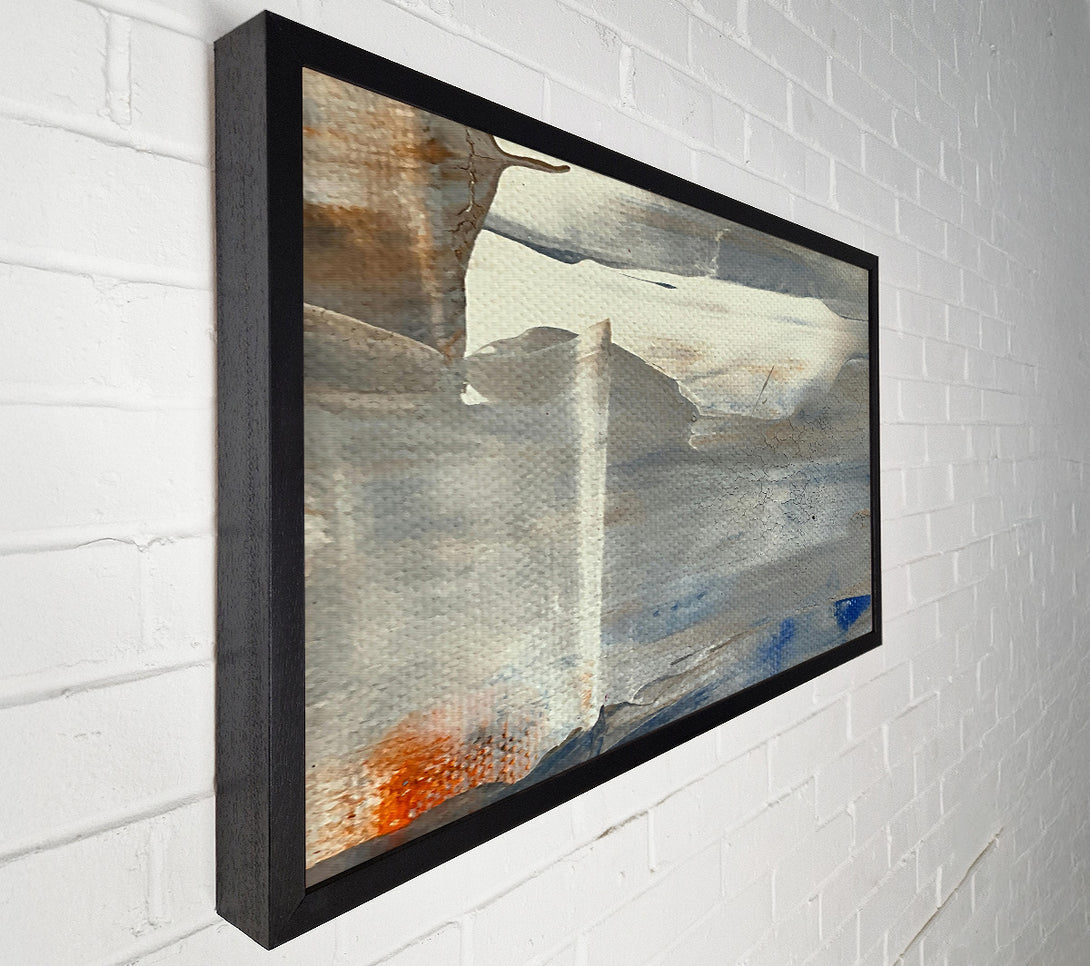  A Canvas Print of Gray And Blue Abstract Canvas Print