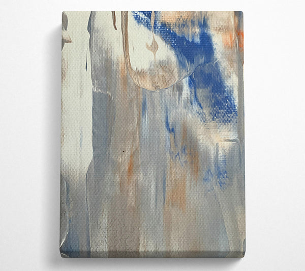  A Canvas Print of Blue And Tan Abstract Canvas Wall Art