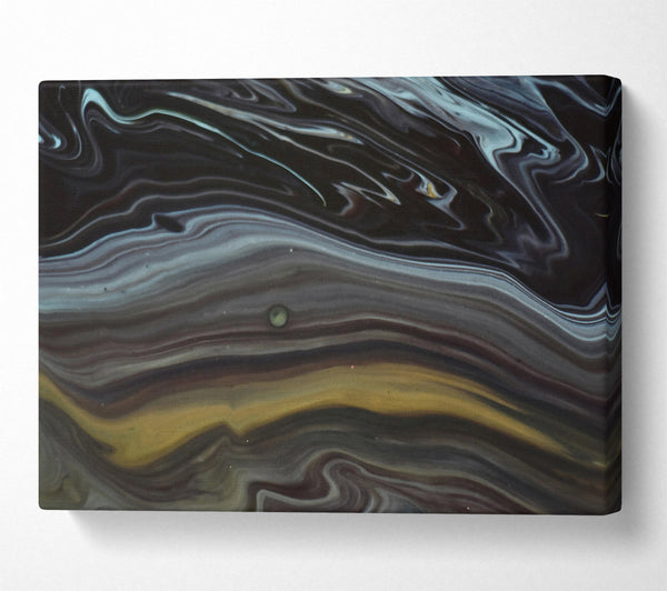  A Canvas Print of Black And Gold Swirls Canvas Print