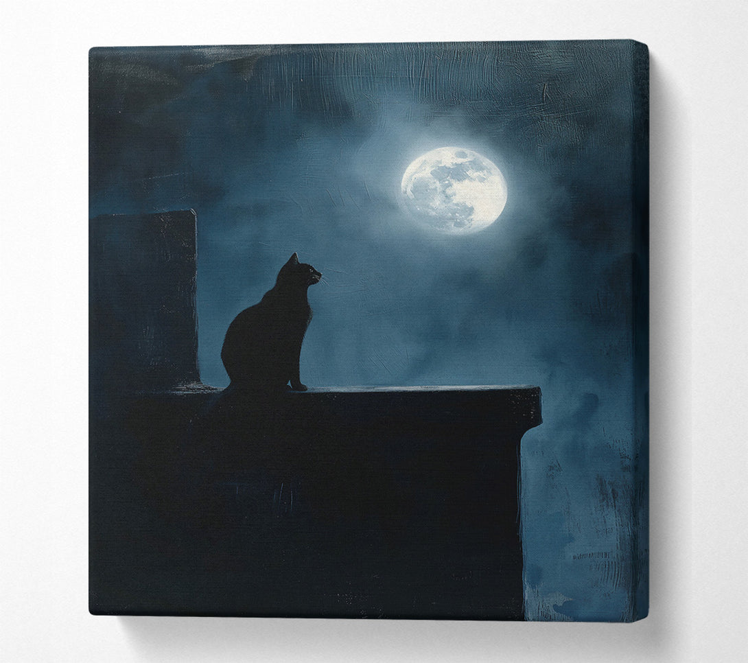  A Canvas Print of Midnight Blue Sentinel Canvas Print
