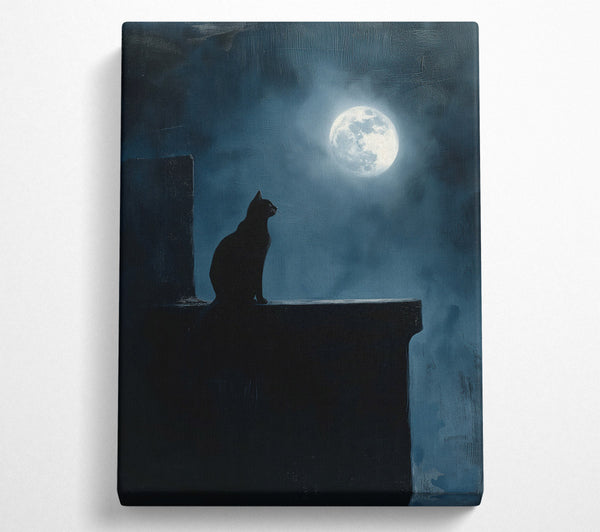  A Canvas Print of Midnight Blue Sentinel Canvas Print