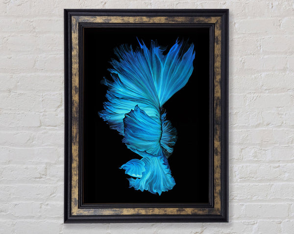 Blue Ribbon Flow Framed Print