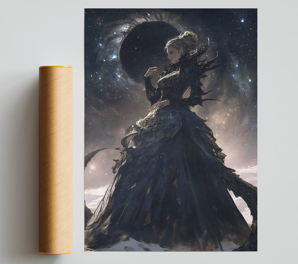 Black Nebula Queen Poster