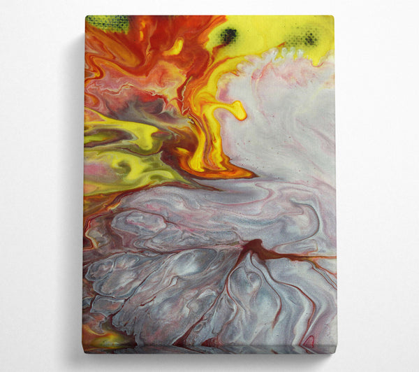  A Canvas Print of Silver Flame Abstract Canvas Art