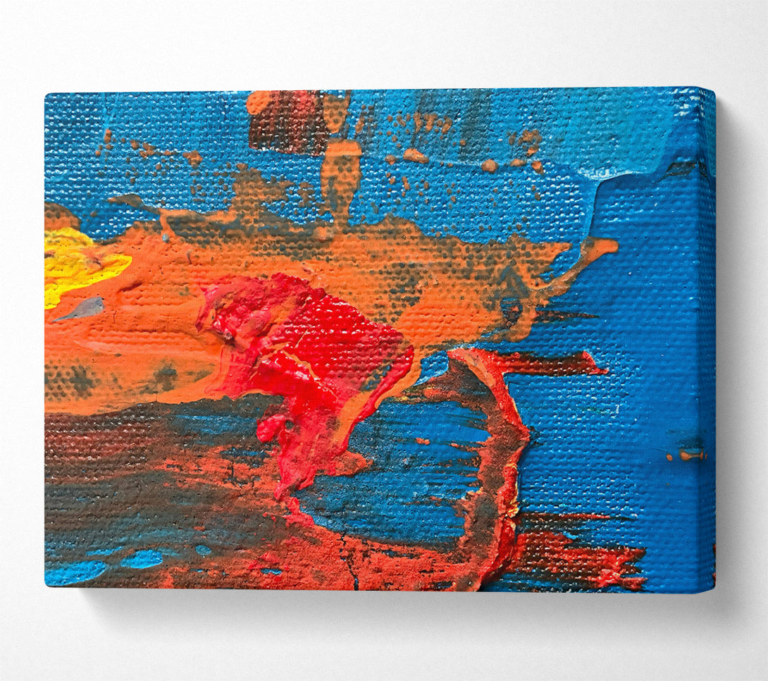  A Canvas Print of Blue Abstract Burst Canvas Wall Art