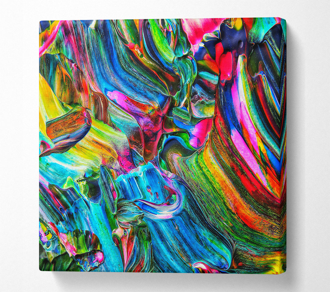  A Canvas Print of Azure Swirls Of Color Canvas Print