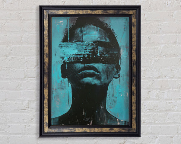 Blue Sightless Framed Print