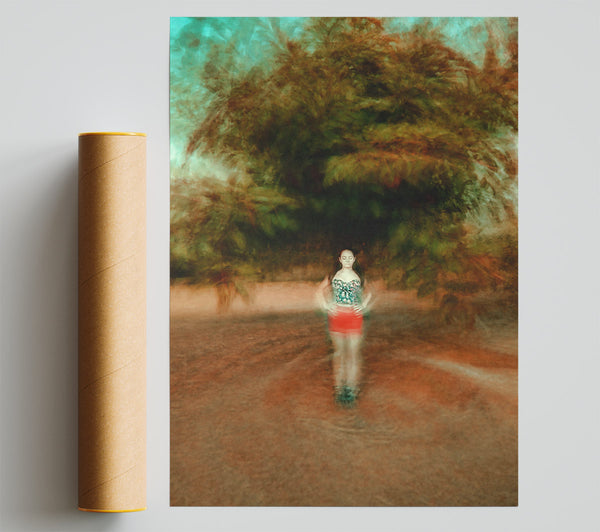 Orange Blurred Serenity Print