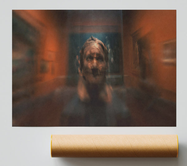 Bronze Reflections In Red Poster