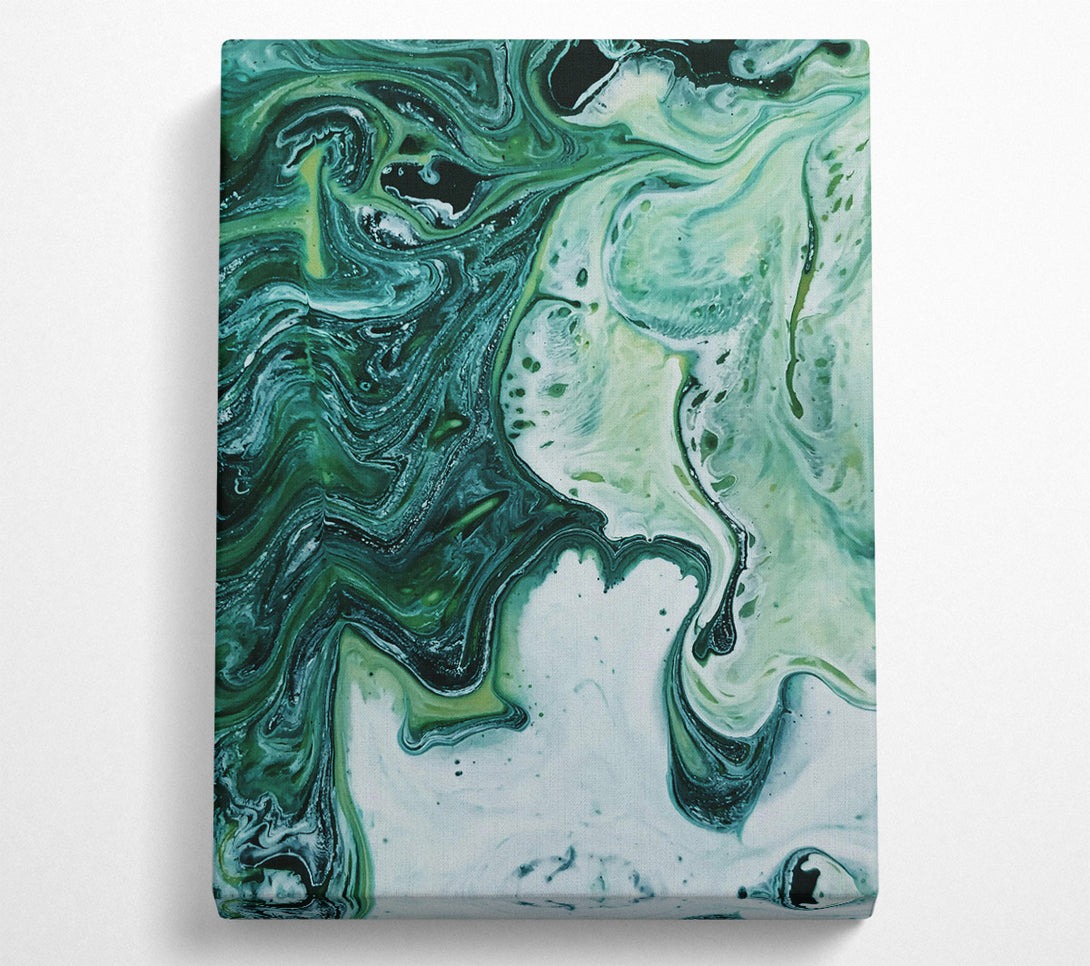  A Canvas Print of Emerald Swirls Canvas Wall Art