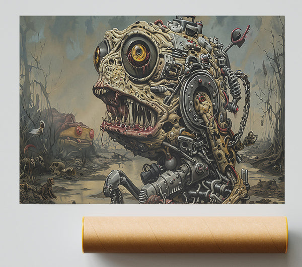 Beige Mechanical Beast Giclee Print
