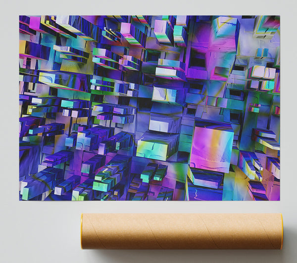 Purple Cubic Dreamscape Print